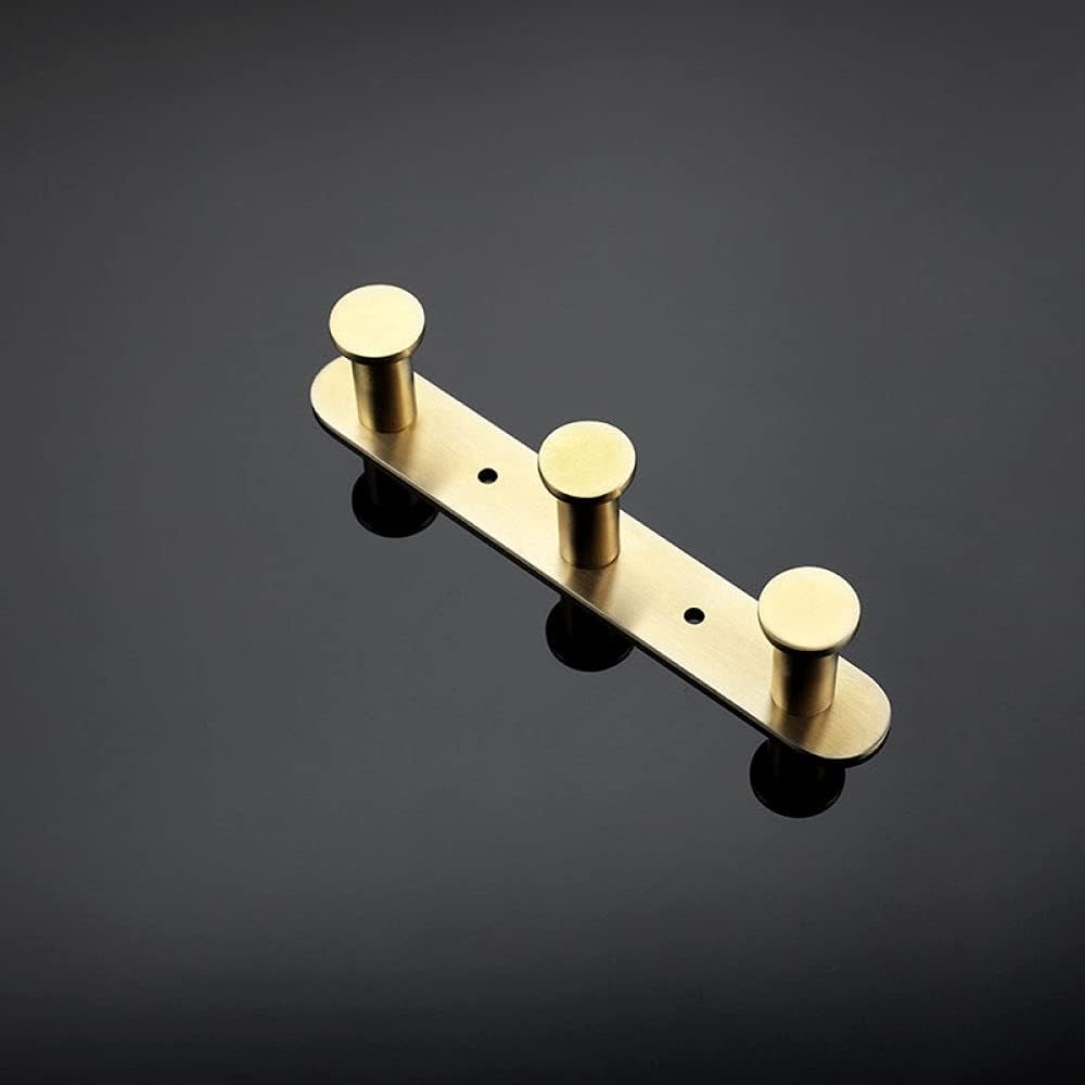 Brushed Gold/White/Matte Black Stainless Steel Hooks Bathroom Accessories Wall Mounted Round Robe Hook 3-8 Hooks,Black 5 Hooks