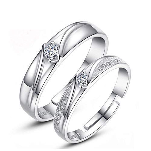 Bagues de mariage en cristal réglables de haute qualité pour couples