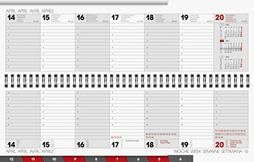 BRUNNEN Weekly Calendar Model 777 2023 Sheet Size 32.6 x 10.2 cm Brown - Image 2