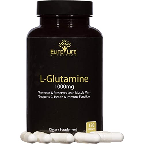 L-Glutamine 1000Mg - Best L Glutamine Supplement - Pure, Natural, And Vegan Amino Acid - Promotes And Preserves Lean Muscle Mass - Supports Gi Health And Immune System Function - 120 Capsules #TOP2