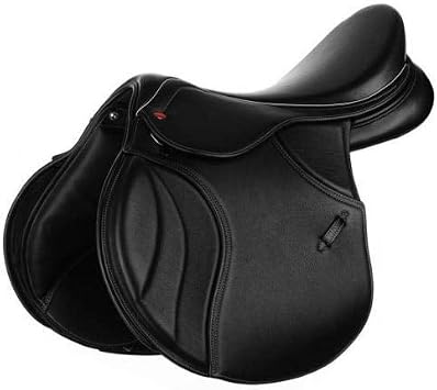 HUMAYL Saddlery All Purpose Jumping English Premium Leather Riding Horse Saddle Tack, Saddles for Horseback Riding Pony and Adult Size 10" to 18 inches Seat Available J23