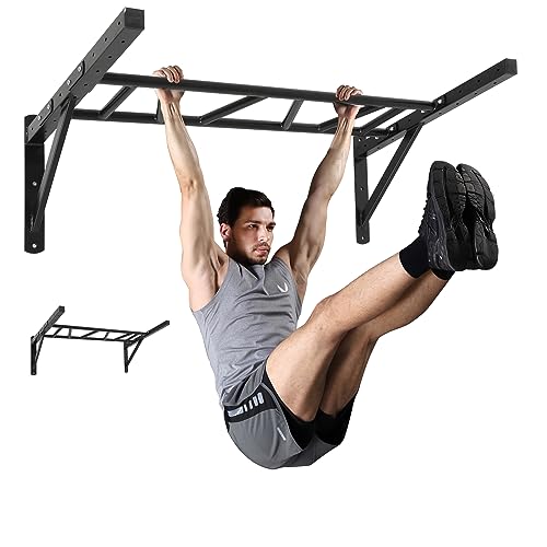 Ise Barra De Tracción De Pared, Barra De Tracción De Fitness Con Múltiples Posiciones De Apriete Y Distancia Ajustable, Barra De Tracción Resistente, Barra De Tracción 200 Kg Máximo, Multi-Grip Pull