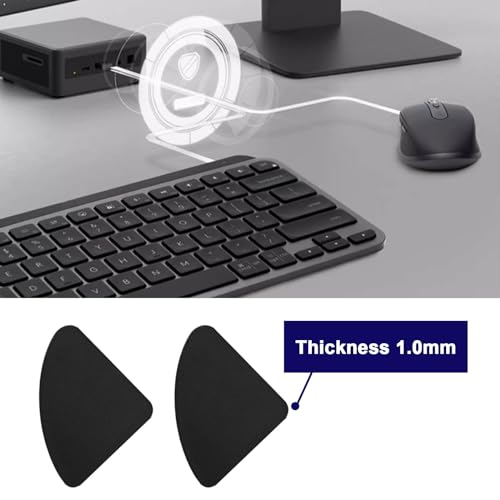 SG Store 2 conjuntos de fita antiderrapante para mouse antiderrapante adesivo de mouse pré-cortado c