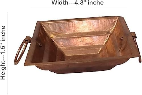 BRACOP® Copper Havan Kund Zestaw Indian Pooja Miedziana Piramida Hinduski Rytuał Religijny Havan Samagri Diwali Pooja, Hawan, Dekoracja Świątyni Mandir Piramida Agnihotry Prezenty na parapetówkę