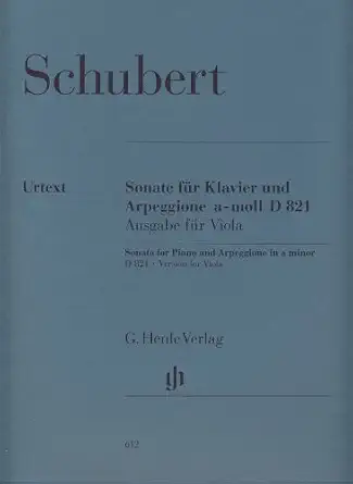 Schubert: Sonata for Piano and Arpeggione in A minor book cover