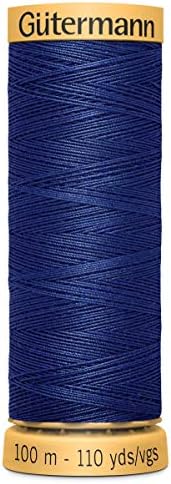 100% Natural Cotton Thread by Gutermann for Sewing and Quilting - 100m Spools - Colour Number WHT - 1 x 100m Spool
