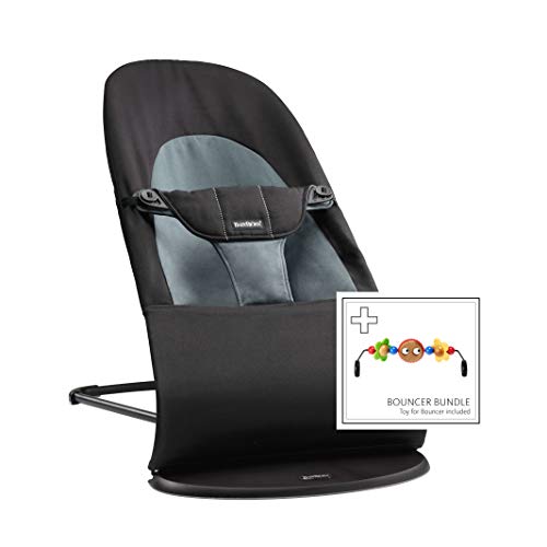 BabyBjörn 605001 Balance Soft Babywip, Houten Speelgoed, Katoen, Zwart/Donkergrijs, 10.1 x 92 x 39 cm - Afbeelding 3