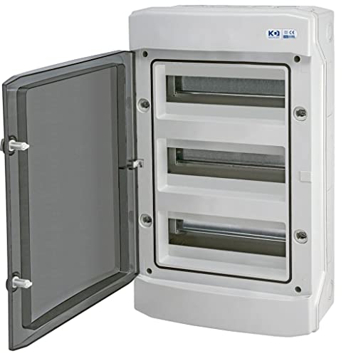 Sicherungskasten Aufputz IP65 Verteilerkasten CE-Geprüft (12 Module) Cover