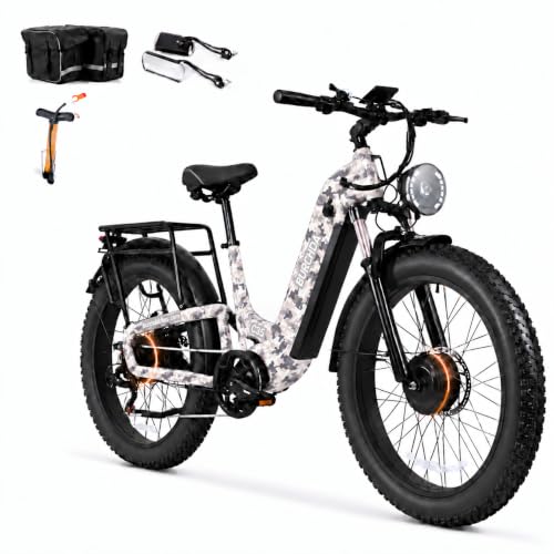 Dual Motor Electric Bike for Adults AWD 5000W/3000W/1500W Peak 40MPH/30MPH image 2