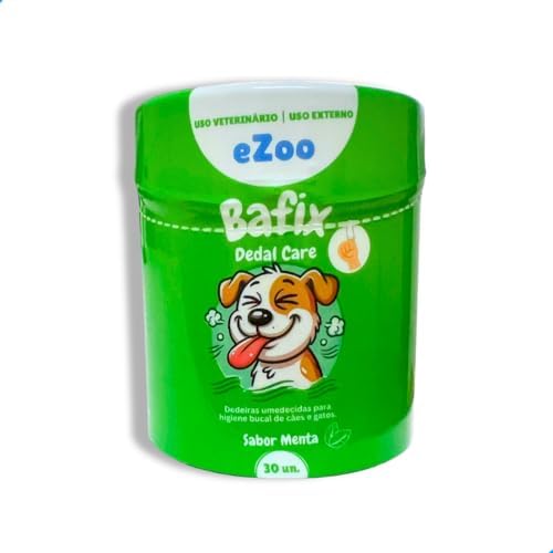 Dedal Care Bafix Higiene Bucal para Pet Cães e Gatos Dedeiras Ume...