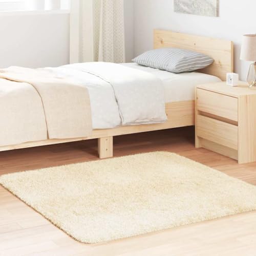 Alfombra de pelo alto antideslizante y lavable YunCangg NAVARRA para un dormitorio libre de resbalones 2