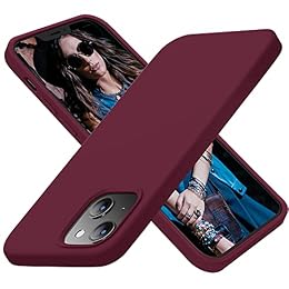 Cordking Designed for iPhone 13 Case, Designed for iPhone 14 Case, Silicone Ultra Slim Shockproof Protective Phone Case with [Soft Anti-Scratch Microfiber Lining], 6.1 inch, Plum