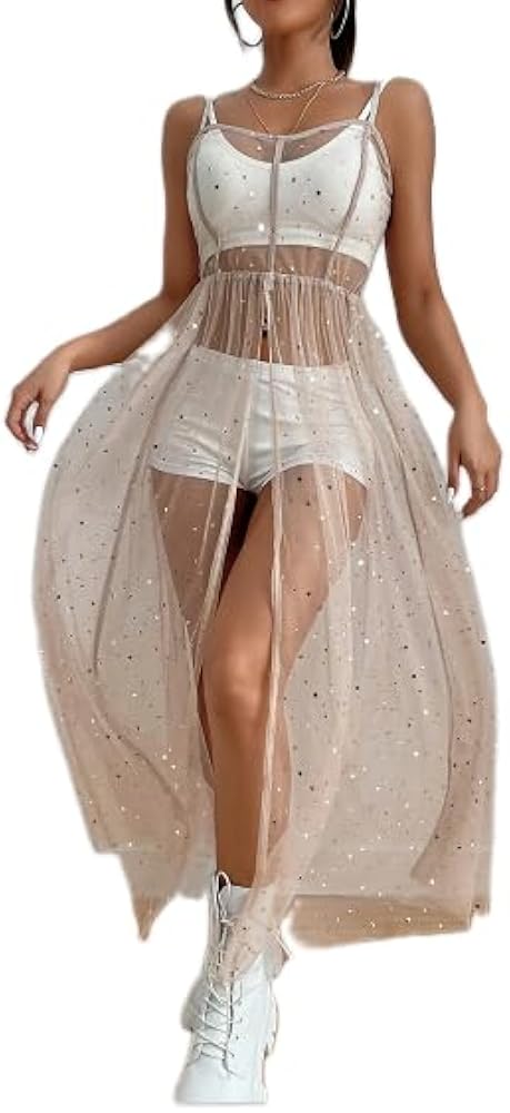 white see through mesh dress Vireous See-Through Mesh Two-Piece Cocktail Dress – Vireous.Shop
