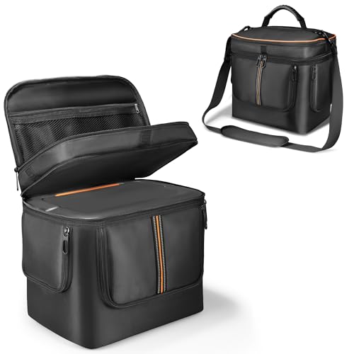 EUGOOCX Bolsa de almacenamiento portátil compatible con Jackery Explorer 1000 V2, funda protectora de viaje para fuente de alimentación, cable de carga y accesorios, Black, Clásico
