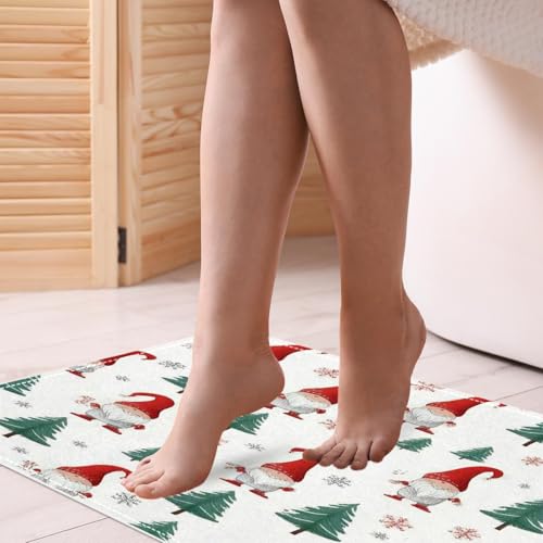 Felpudo de gnomos de Navidad 50x80 cm lavable, el tapete de entrada absorbente para tu cocina 6