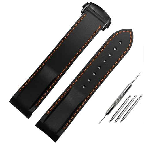 Bracelet en silicone premium à interface incurvée 20mm 22mm pour Speedmaster