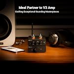 Fosi Audio P3 Tube Preamp Headphone Amplifier Home Audio Preamplifier Mini Vacuum Pre Amp Receiver with Bluetooth aptX LL HD Bass Treble Tone Controls for HiFi Stereo Active Speakers with RCA AUX Jack