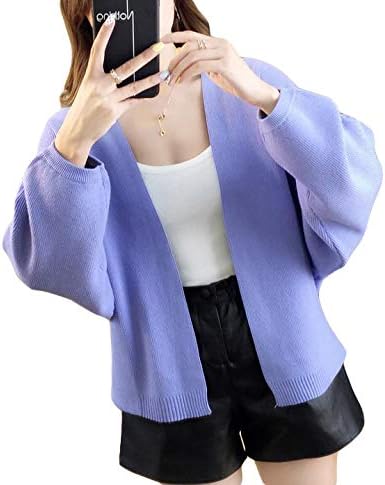 Amazon Qyyニットカーディガン レディース 薄手 ゆったり カーディガン ショート丈 ドルマンスリーブ ニット 羽織 アウター カジュアル 無地 トップス 春 おしゃれ カーディガン ボレロ 通販