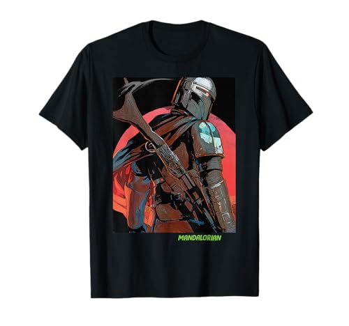 T-shirt Mandalorian Star Wars anti-déformation en coton durable imprimé