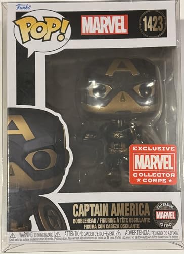 POP Funko Marvel Collector Corp estatueta exclusiva do Capitão América do 85º aniversário com estojo de acrílico