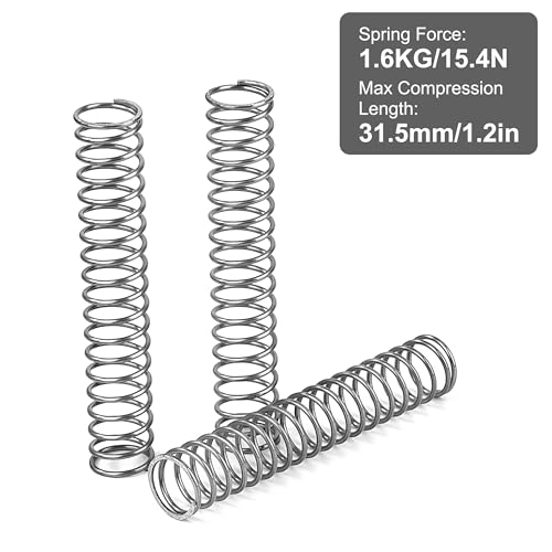 GUNGY Druckfeder Edelstahl Feder Druckfedern 70mm Drahtdurchmesser 1,1mm Innendurchmesser 10mm Länge 70mm Maximale Federkraft 1,57kg 10 Stück