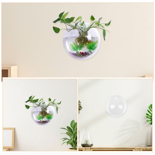 Vase mural en acrylique transparent incassable et léger pour décoration moderne