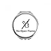 No Open Flame Black Symbol Pattern Hand Compact Mirror Round Portable Pocket Glass