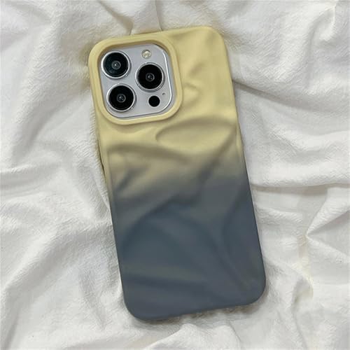 Coque iPhone 14 Pro Max antichoc bicolore dégradée jaune et gris