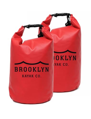 BKC Bolsa Estanque Impermeável Brooklyn Kayak Company - Mochila Flutuante com Fecho de Enrolar para Equipamentos de Atividades Ao Ar Livre, Como Caiaque, Pesca, Praia, Stand-Up Paddle, Barco