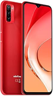 Ulefone NOTE 12 Mobile Phone Unlocked, 4GB + 128GB, 7700mAh Massive Battery DUAL SIM-Free Smartphone 4G, 6.82'' HD+ screen, 3-Card Slot Design, Android 11, 13MP Triple Camera, GPS Face Unlock Red