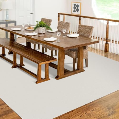Beige Soft Vinyl Dining Floor Mat