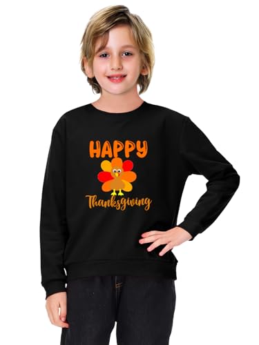 Image of Remimi Kids Halloween Sweatshirt Long Sleeve Thanksgiving Tops 3-14 Years