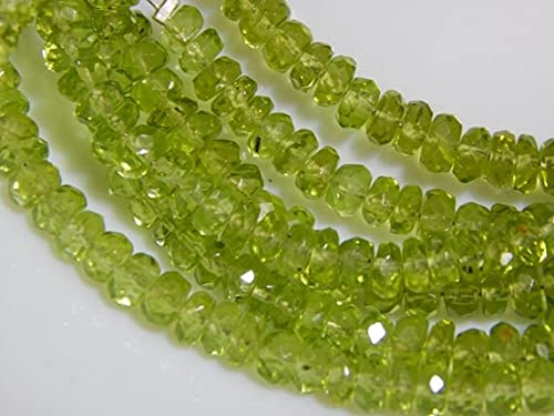 Peridot perles rondelles facettées pour créer vos bijoux d'été bohèmes