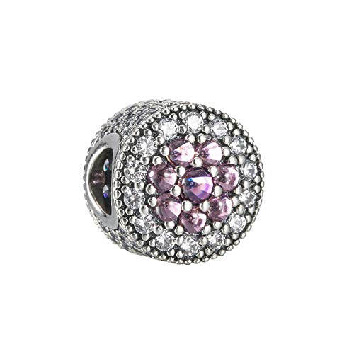 Colgante Pandora flor rosa 791820PCZMX en plata de ley y circonitas