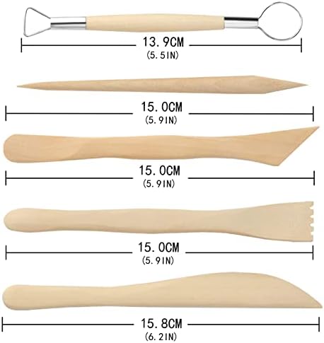 Loobas 11 PCS Clay Sculpting Tools,Polymer Tools Pottery and Supplies Ceramic Sculpture Modeling Shapin Carving for Kids Adults Beginners As the picture 3