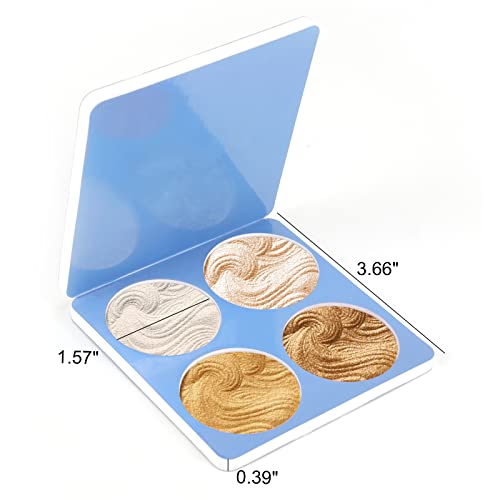 Boobeen Highlighter Makeup Highlighter Palette Powder Shimmer Highlighter Makeup Facial Illuminator Bronzer Palette Waterproof Long Lasting #TOP4