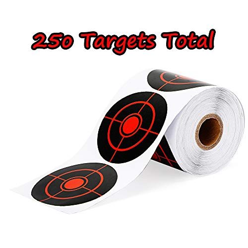 Gearoz Splatter Target Stickers, 3 Inch Reactive Paper Targets, 250 Pcs Adhesive Shooting Targets With Fluorescent Yellow Impact For Bb Gun, Pellet Gun, Airsoft, Rifle Shooting Practice #TOP6