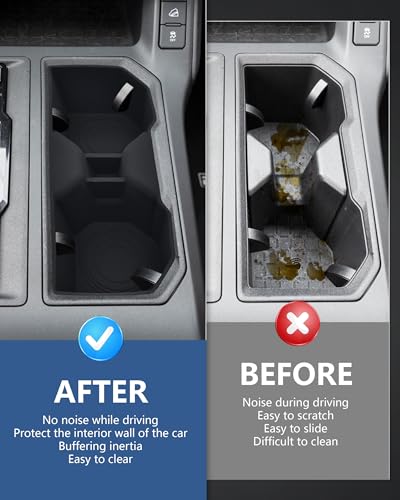 Image of Cup Holder Inserts for Toyota RAV4 2026 Accessorie (LE /SE /XLE /Woodland /XSE) | Non-Slip Silicone Center Console Protector Organizer to Prevent Spills & Scratches, Easy to Clean