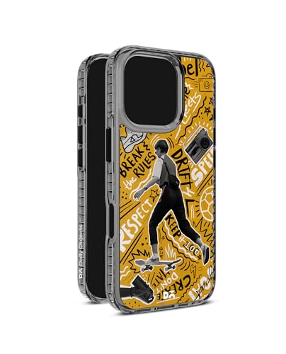 Image of DailyObjects Rule The Streets Stride 2.0 Magnetic Case Cover Compatible with iPhone 16 Pro | Wireless Charging Slim Back Cover | 2 Layer Edge Protection & Shockproof