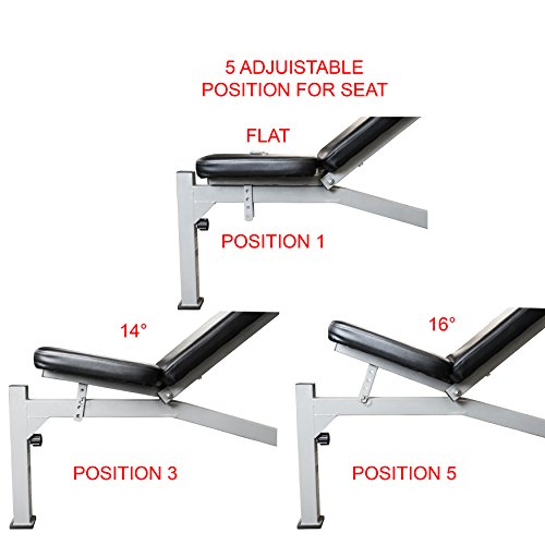 Valor Fitness BF-39 Adjustable FID Olympic Bench with J-Hooks and Bar Catches