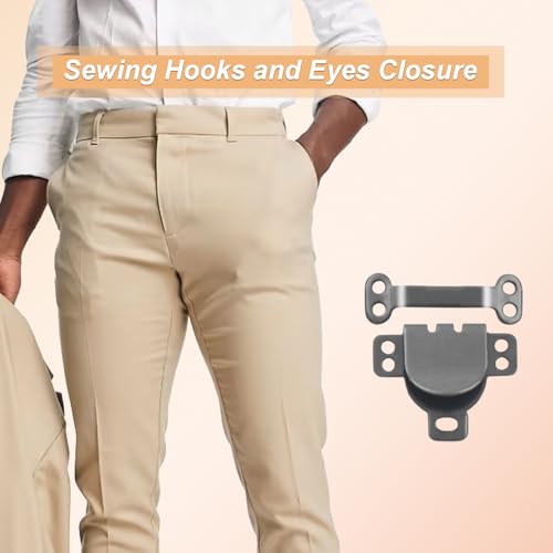 image for CooBigo 25Set Sewing Hook and Eye Closures for Clothing Sewing Clasps 