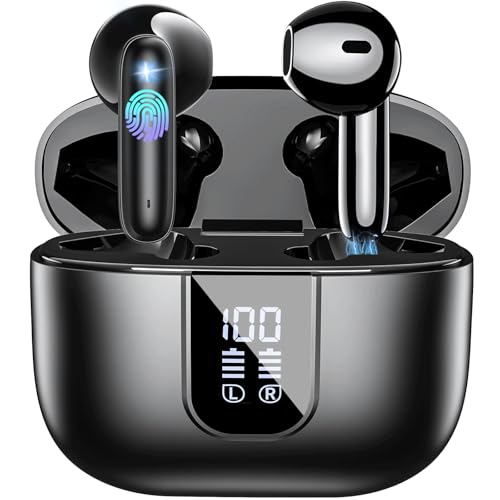 Bluetooth Kopfhörer, Kopfhörer Kabellos Bluetooth 5.4, In Ear Kopfhörer mit 6 Mic, ENC Noise Cancelling, Earbuds Tiefer Bass, Leicht/35 Std. /IP7 Wasserabweisend/LED-Anzeige, Ohrhörer für den Alltag