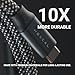 HEXCAL Magnetic Charging Cable - 240W USB-C to USB-C Self-Coiling Charger, Tangle-Free 480Mbps Data Transfer, Braided 3.3ft (1m) Cord for MacBook Pro, iPhone 16/15, iPad, and Galaxy - Space Gray