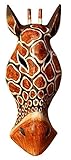 Handarbeit - jeder ein Unikat Wogeka Schöne 30 cm Giraffe Maske Holz Tier Zebra Antilope Afrika Maske51