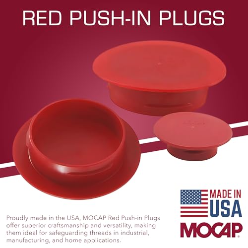 MOCAP Red Push-in Plugs for SAE and NPT Threads - Plug for 1-5/8