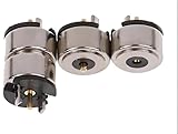 DUZEPA 5 Sets à 10 Stück 8 mm 2-polige magnetische Pogo-Pin-Steckverbinder, Silber-Kupfer + PVC, DC-Ladeanschluss, Stecker/Buchse