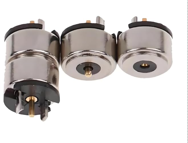 DUZEPA 5 Sets 10pcs 8mm 2 Pin Magnetic Pogo Pin Connector Silver Copper + PVC DC Power Charge Probe Male Female Connector