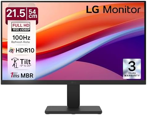 LG 24U411A 60.4 cm (23.8 Inch) Full HD (1920x1080) IPS Monitor, 120Hz, 5ms (GtG),VGA, HDMI, 3-Side Virtually Borderless Design, sRGB 99% (Typ.), HDR 10, 1ms MBR, Reader Mode, Flicker Safe (2026)