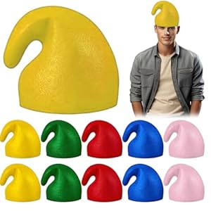 Foreverup 10 Stück Zwergenmützen Neuartig, Lustiges Halloween Kostüm, Bunte Zipfelmütze Zwerg, Wichtelmützen, Elfenmütze für Erwachsene Weihnachten Kostüm Zwerge Kopfbedeckung Party Zubehör