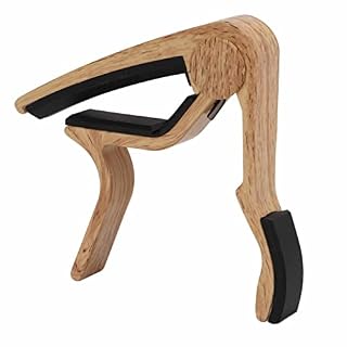 Capodastre pour guitare à dégagement rapide avec 5 médiators (bois clair) - Les Beatles, Paul McCartney, John Lennon, RIngo Starr, George Harrison Capodastre pour guitare à dégagement rapide avec 5 médiators (bois clair) – Image 2